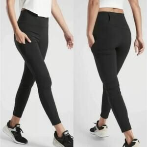 Athleta Trekkie Hybrid Crop Tight Hiking Trail Pants - Black (446615) sz 4